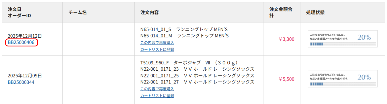 注文履歴・リピートオーダー